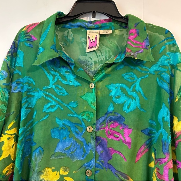 Women’s 3X sheer Anthony original button up blouse. Excellent preowned condition - Picture 4 of 8